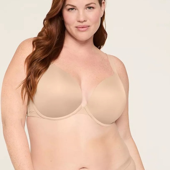 NWT Cacique Modern Collection Smooth Boost Plunge Bra In Cafe Mocha 46D - Picture 1 of 10